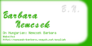 barbara nemcsek business card